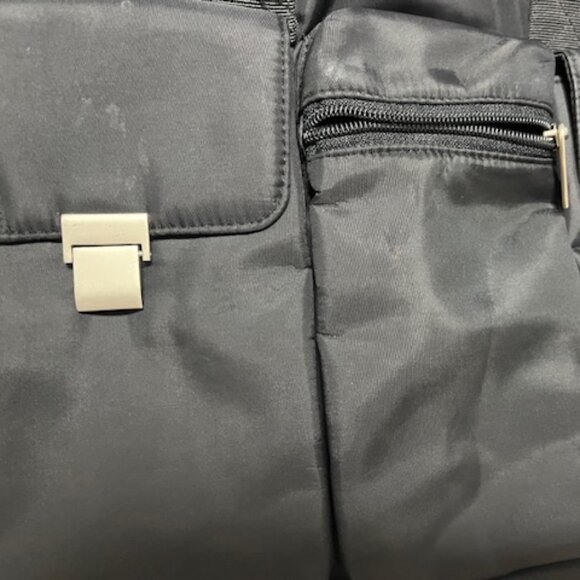 Black RMN Nylon Travel Messenger Laptop Notebook Tote Case Bag - Picture 15 of 16